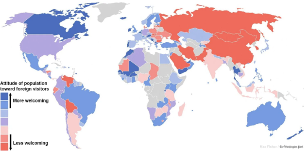 Map: Attitude to Foreigners