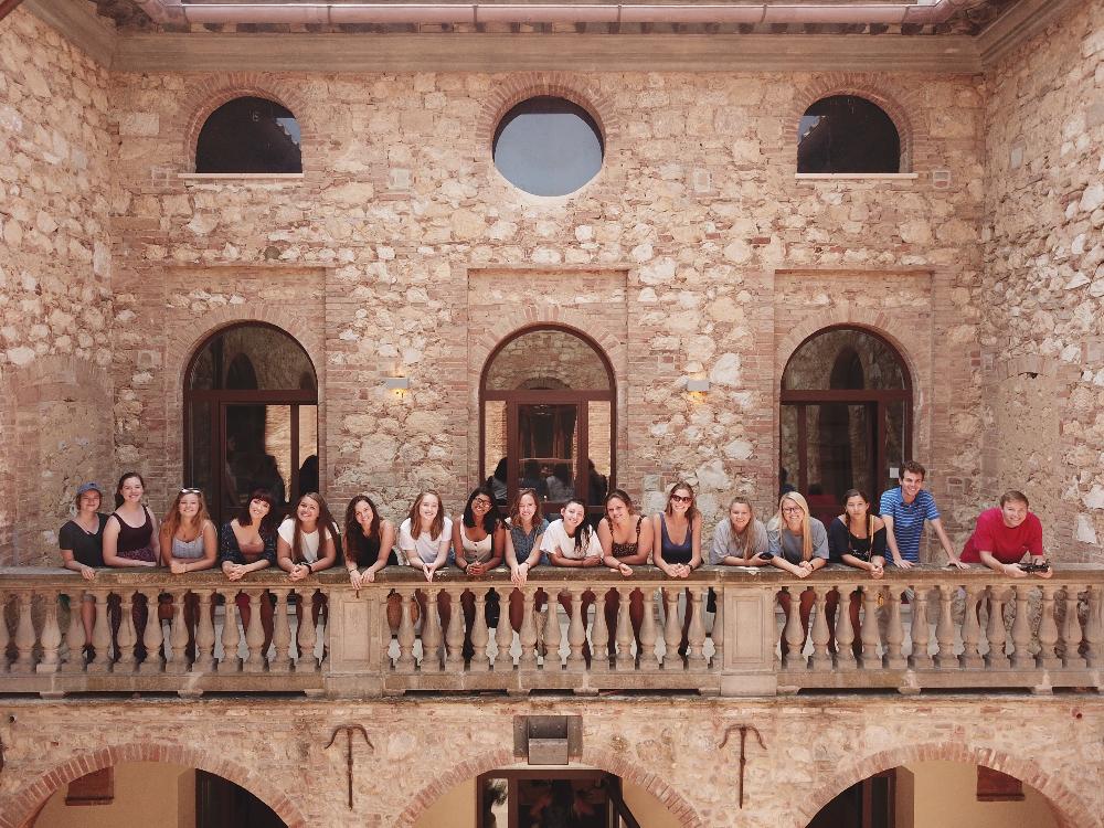 Montepulciano - Students have class at the Forteza