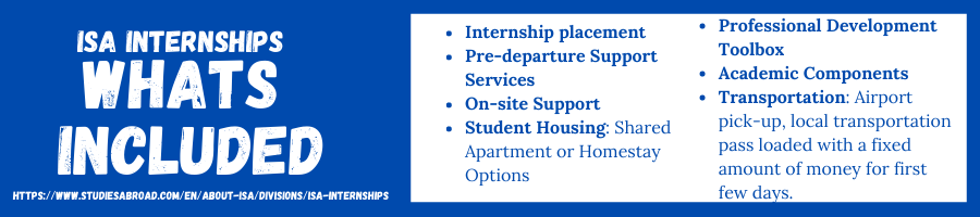isa internships include